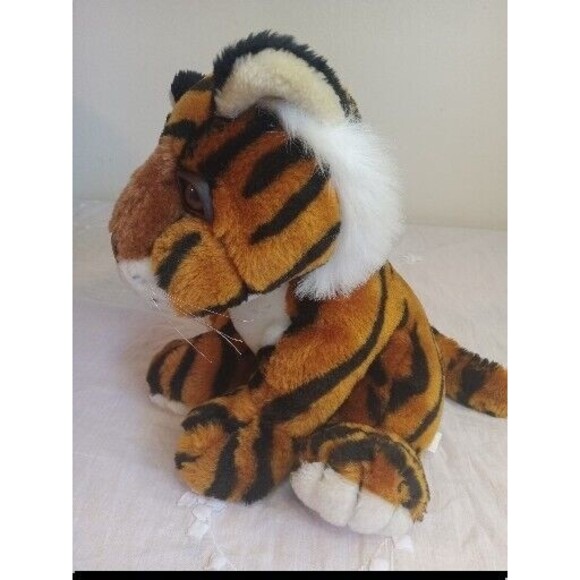 NANCO TIGER Plush Stuffed Animal 9” Inc Cuddly Realistic Eyes Rare - Picture 2 of 5